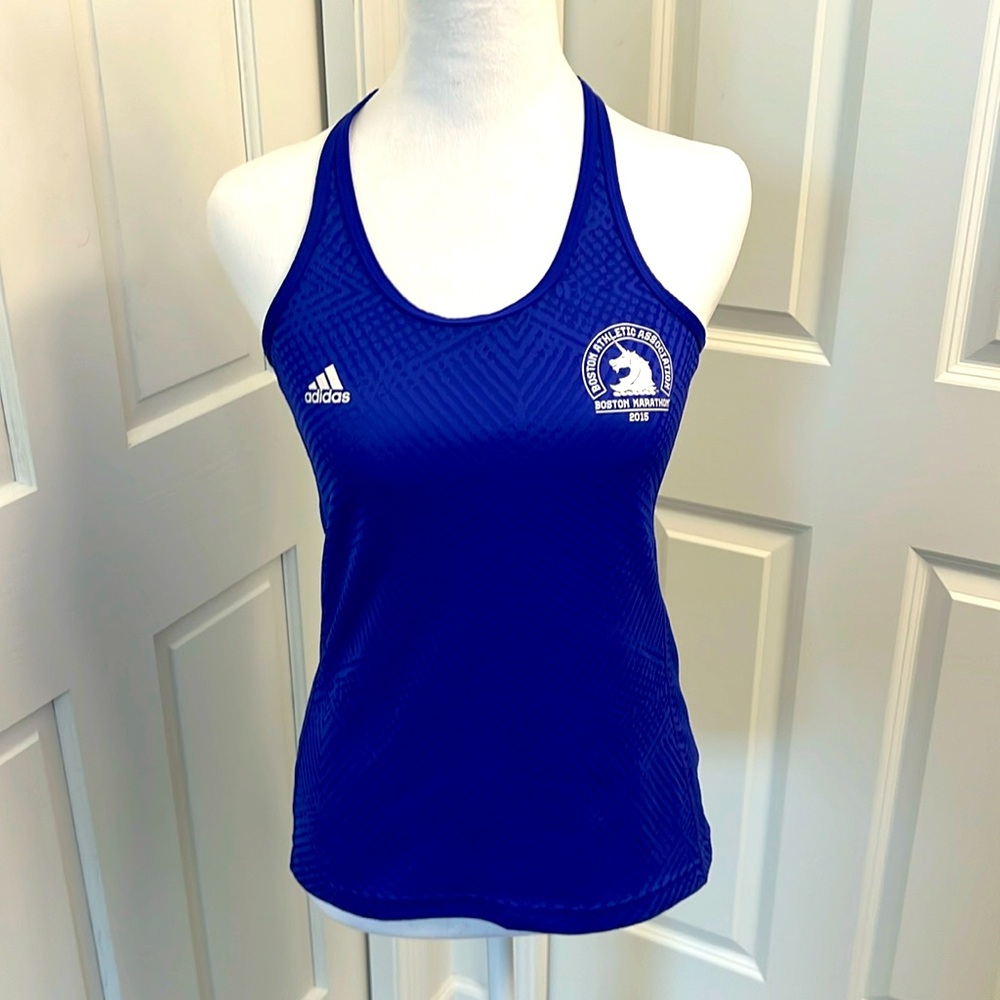 Boston marathon lightweight racer back running tank top. Size small. Adidas